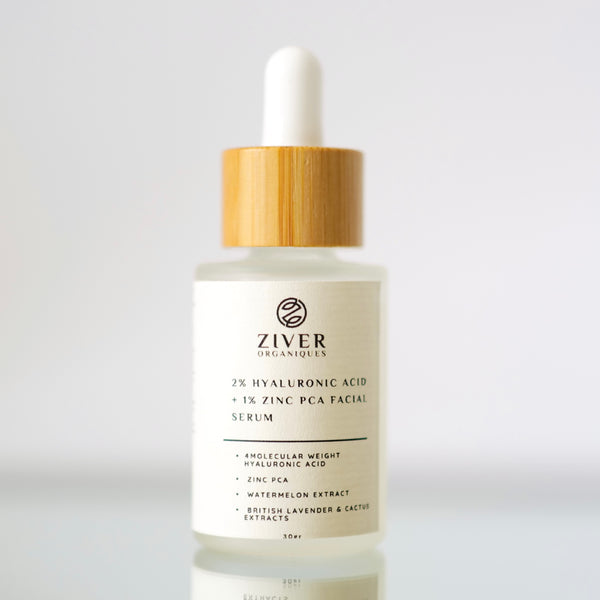2% Hyaluronic Acid + Zinc PCA Advanced Facial Serum – Ziver Organiques