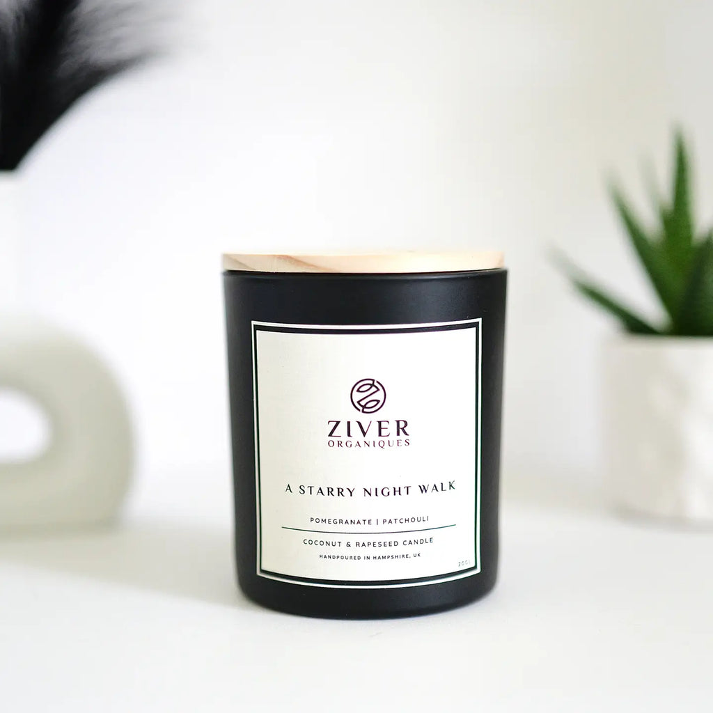 A STARRY NIGHT WALK - Pomegranate & Patchouli Scented Candle